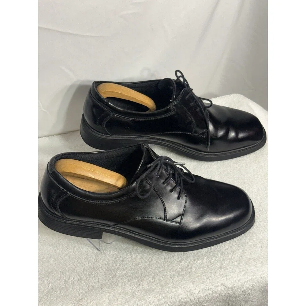 Nunn Bush Mens Black Leather Dress Shoes Comfort Gel Size 12M Oxfords #8351457